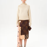 ZOE - Patchwork skirt with side tie