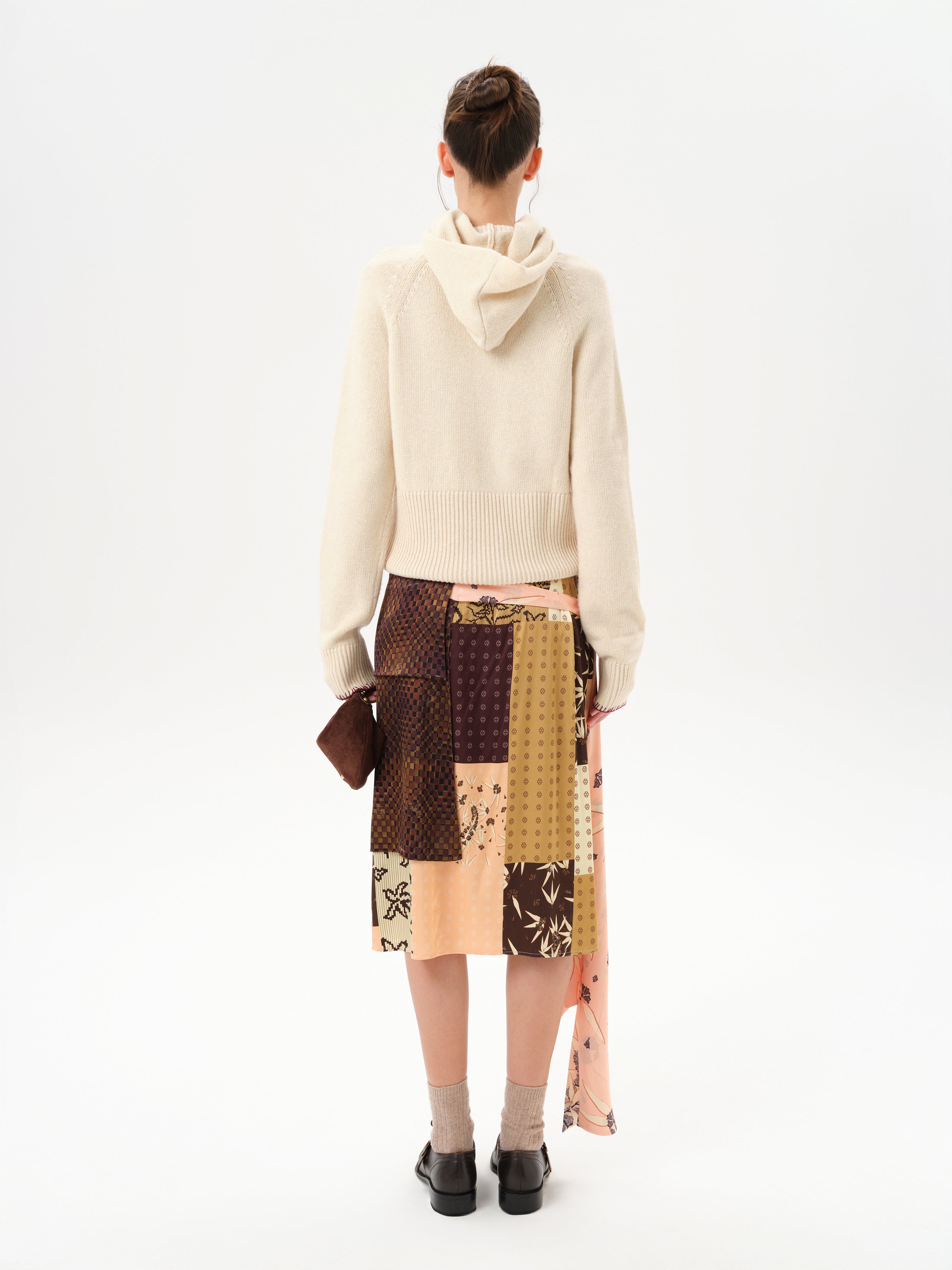 ZOE - Patchwork skirt with side tie