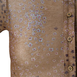 ASNE - Short-sleeve button-detailed printed top