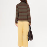 AURILIE - Bead-embellished crop leg pants