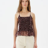 SVETINI - Ruched polka-dot ruffled top