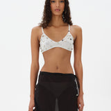 AGNET - Embellished knit bralette