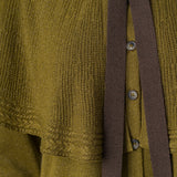 HERIAN - Cape and bow detailed knit cardigan