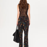 LARIA - Lace front-tie sleeveless top
