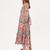 MIGNON - Ruffled maxi dress with bow detail
