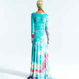 RUTH - Tie dye rib-knit maxi dress