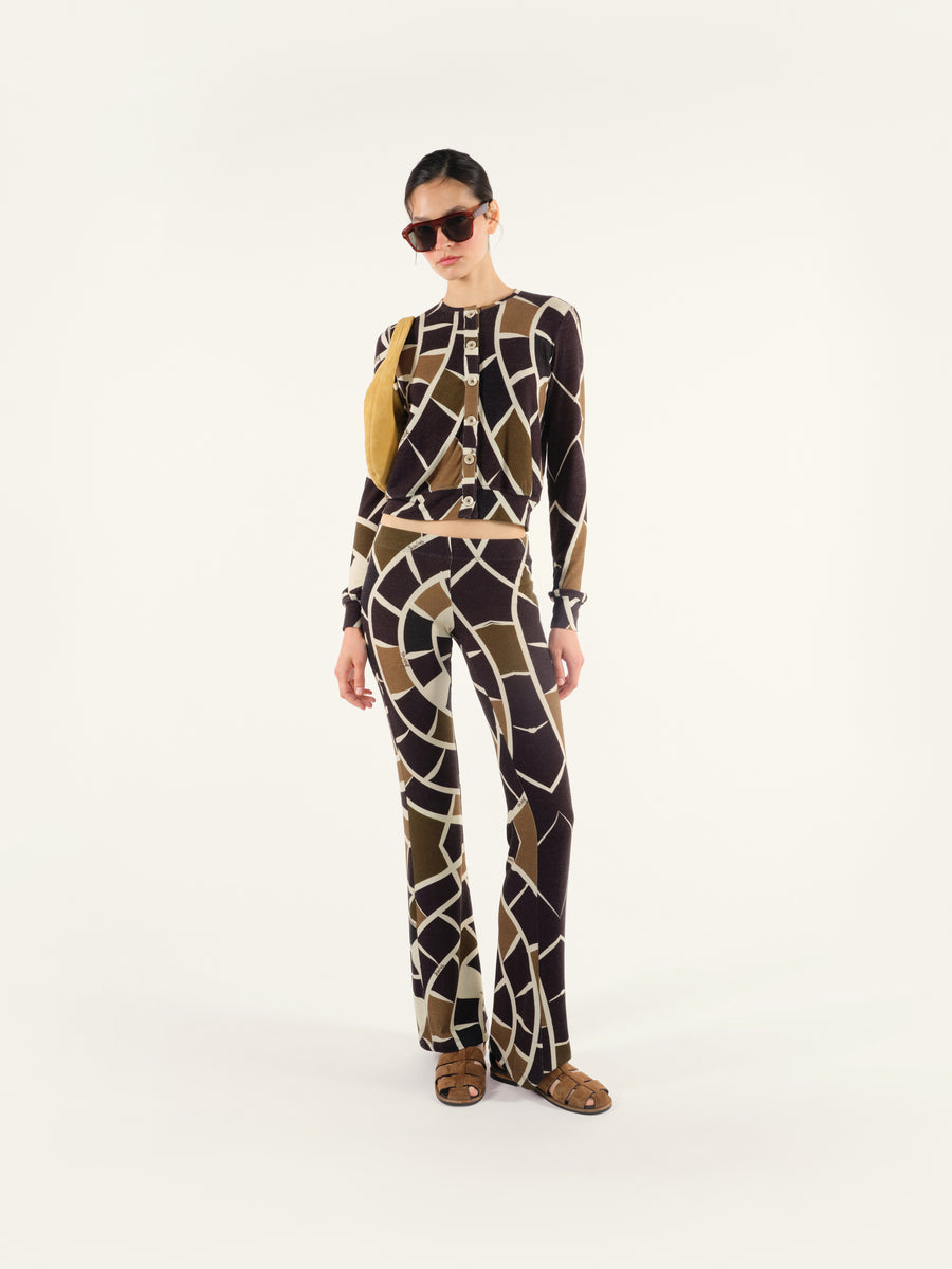 FLO - Kaleidoscope printed flare-leg pants