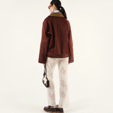 HASY - Lace drawstring straight leg pants