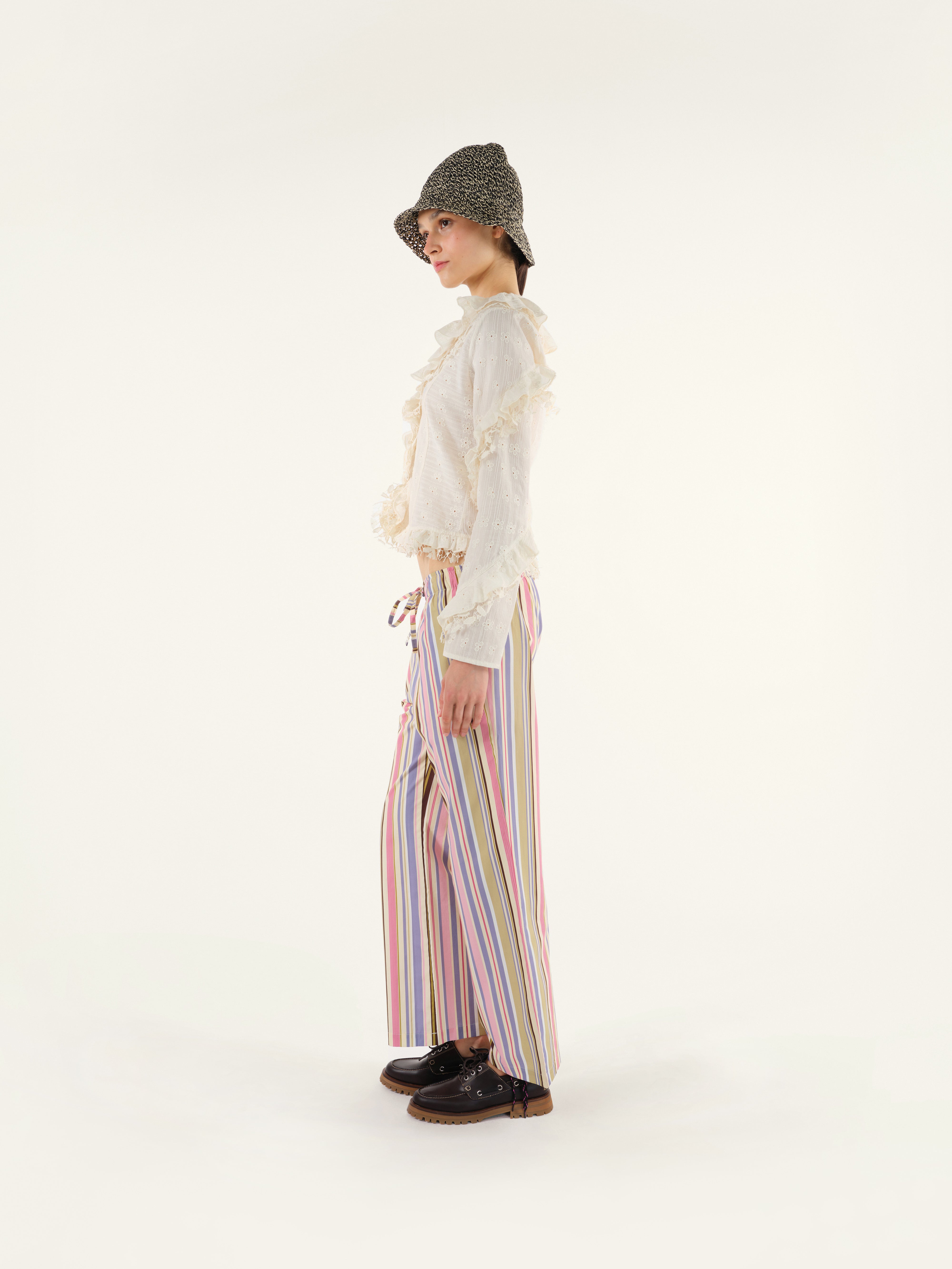 NEDI - Multicolour striped drawstring pants