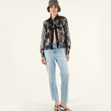 GENNI - Sequin detailed sheer button-down shirt