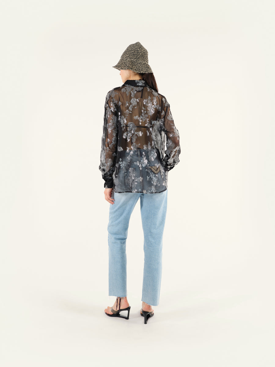 GENNI - Sequin detailed sheer button-down shirt