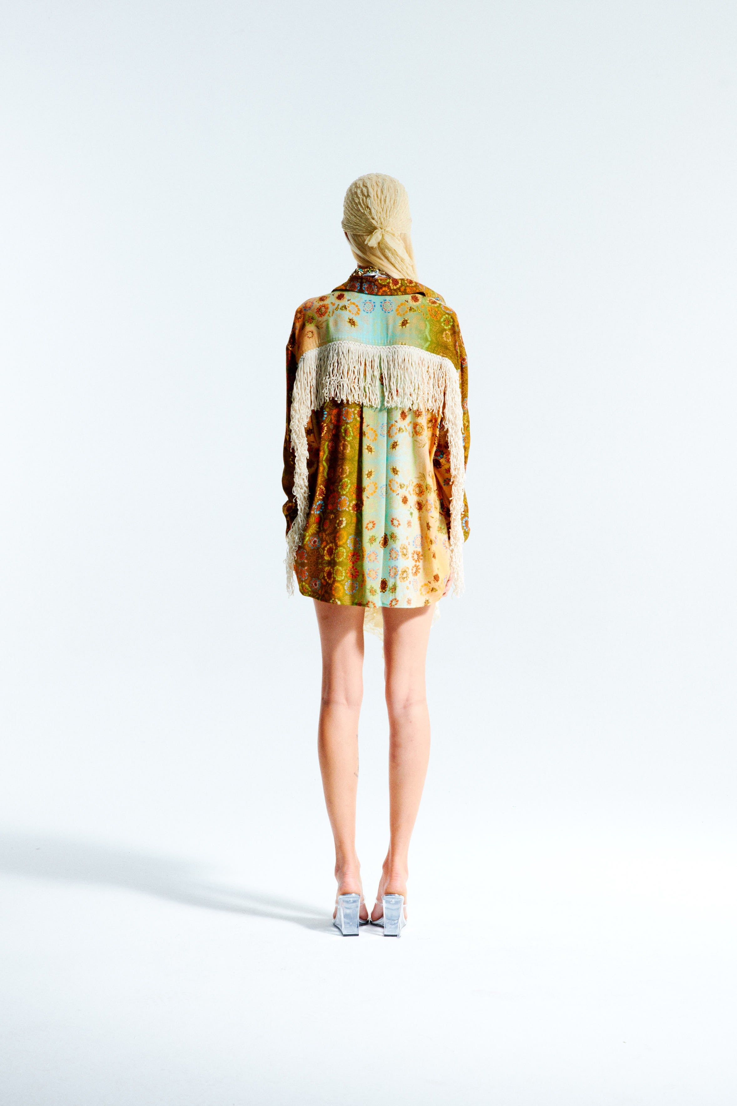 SUZY - Fringed printed shirt