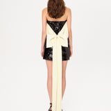 YSOLDE - Mini sequined dress with long tie-bow