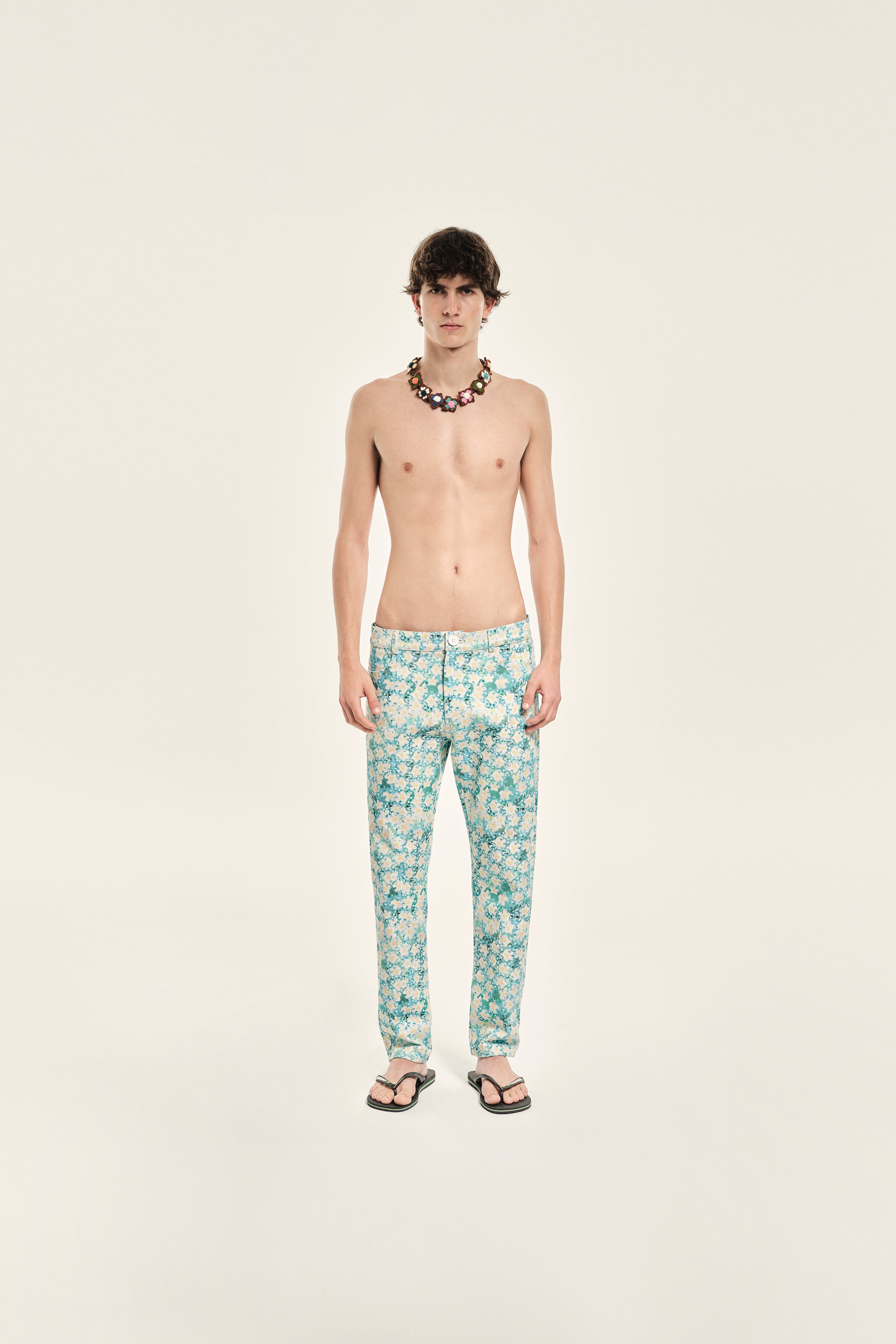 GIODO - Straight-leg printed jeans