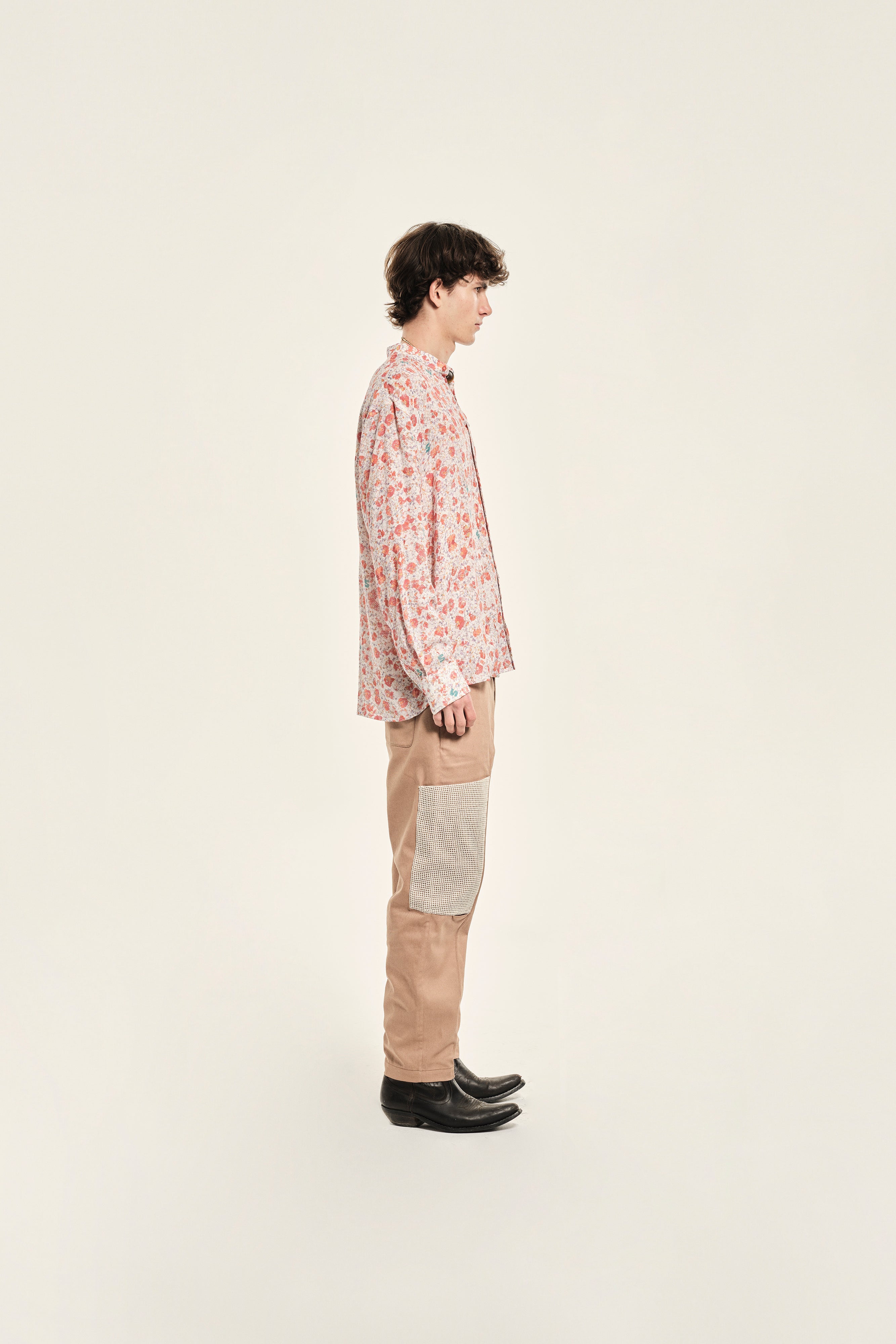 JUSTIN - Straight-leg cargo pants with lace applique detail