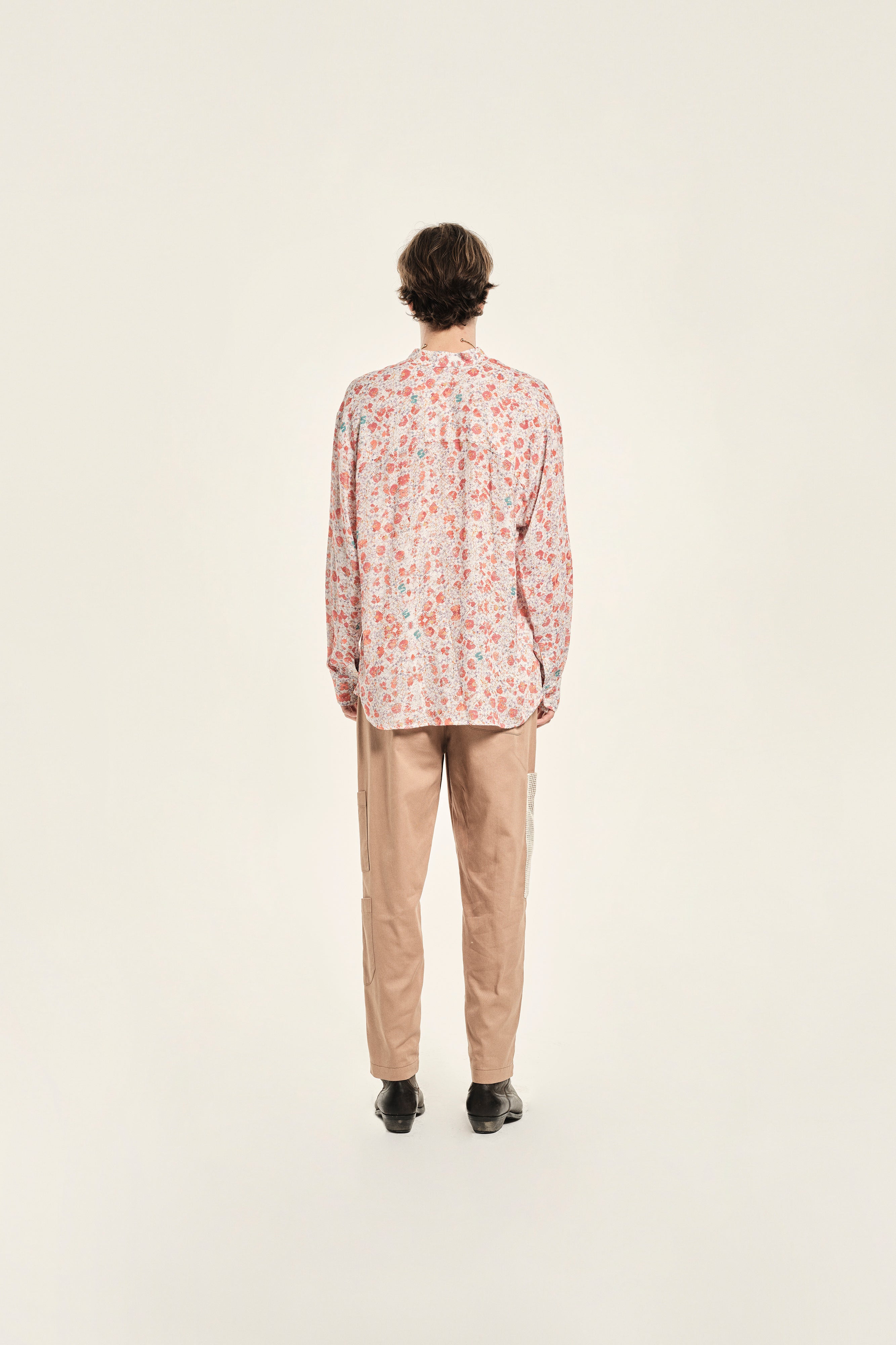 JUSTIN - Straight-leg cargo pants with lace applique detail