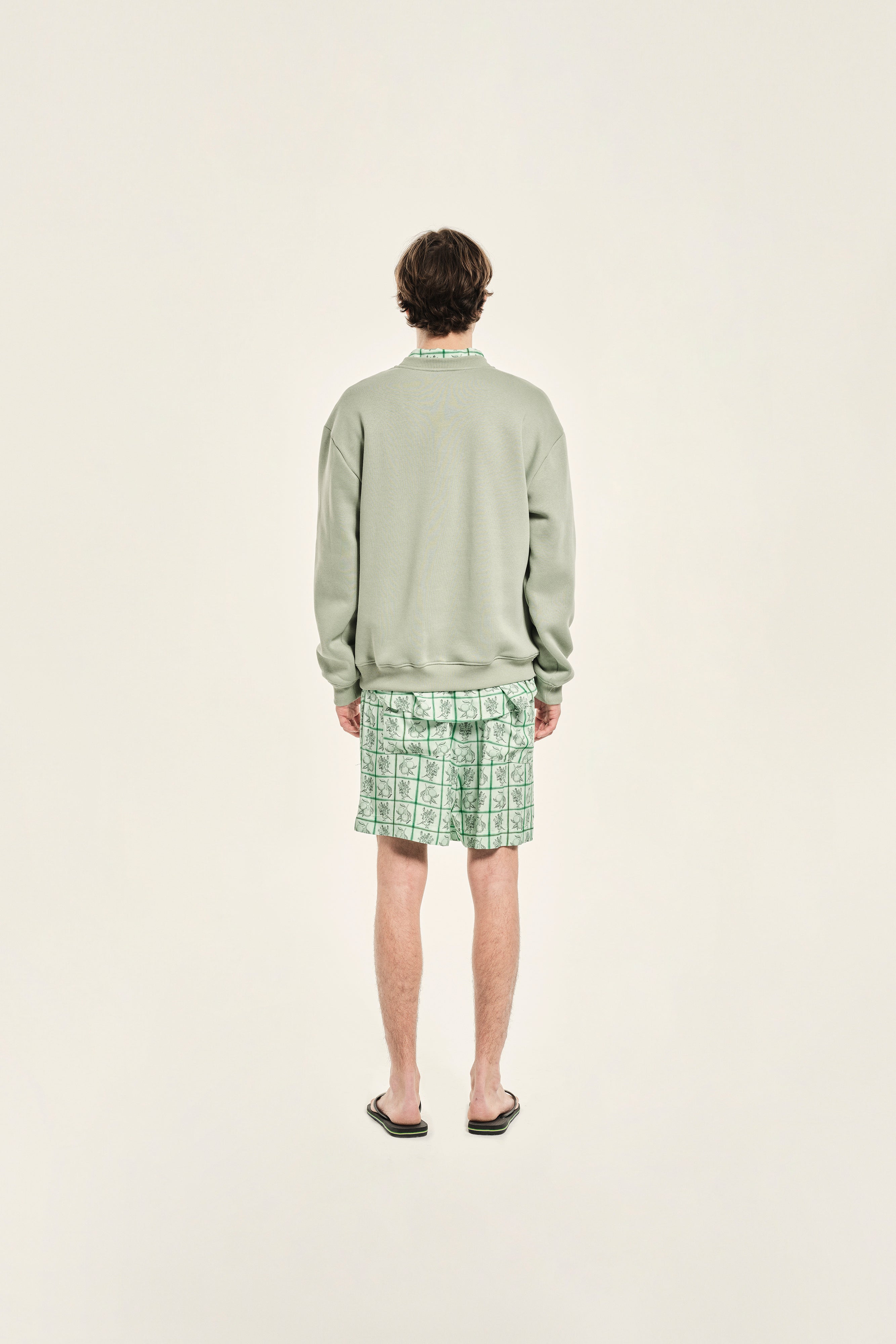 BLAKE - Straight-leg printed drawstring shorts