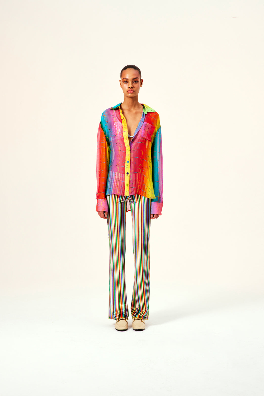 ESME - Color graded sheer shirt