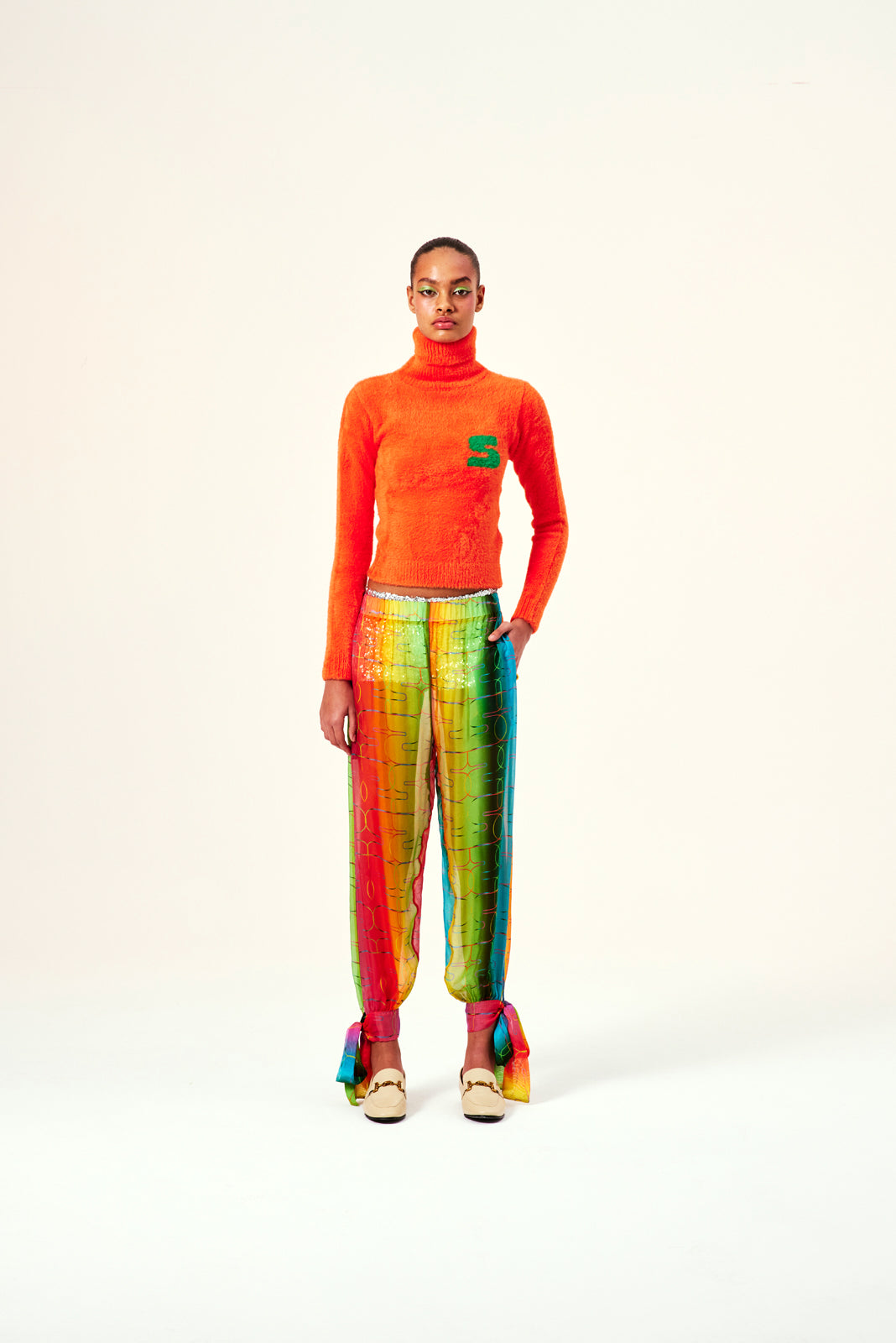 HUNTER - Fitted furry turtle-neck top