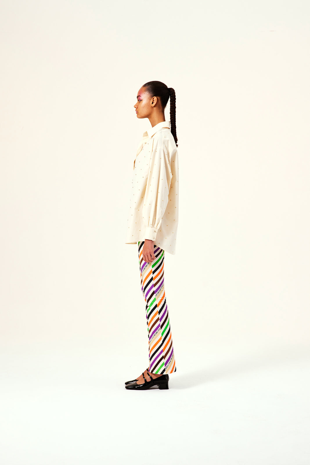 SENIA - Gold studded shirt