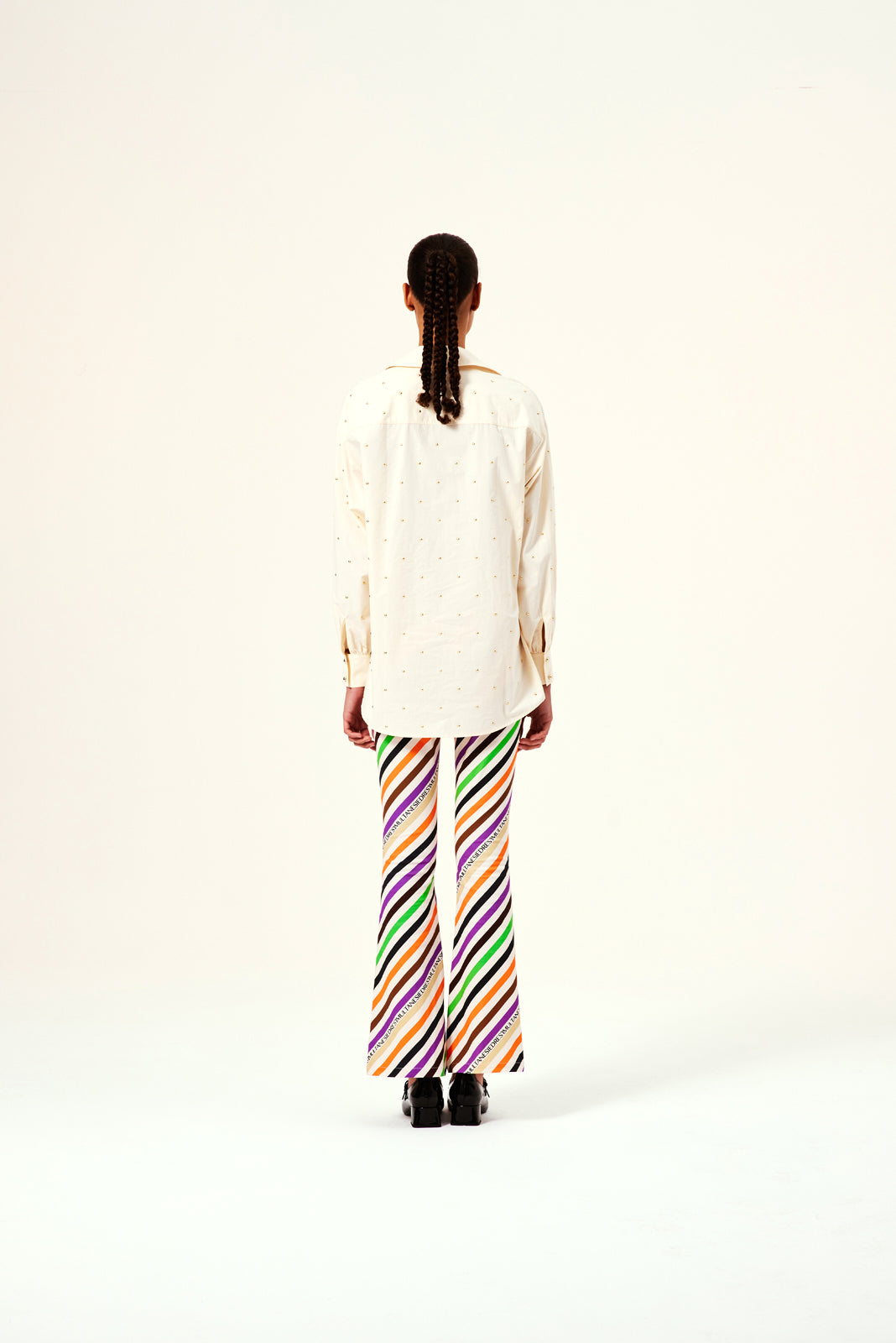 SENIA - Gold studded shirt