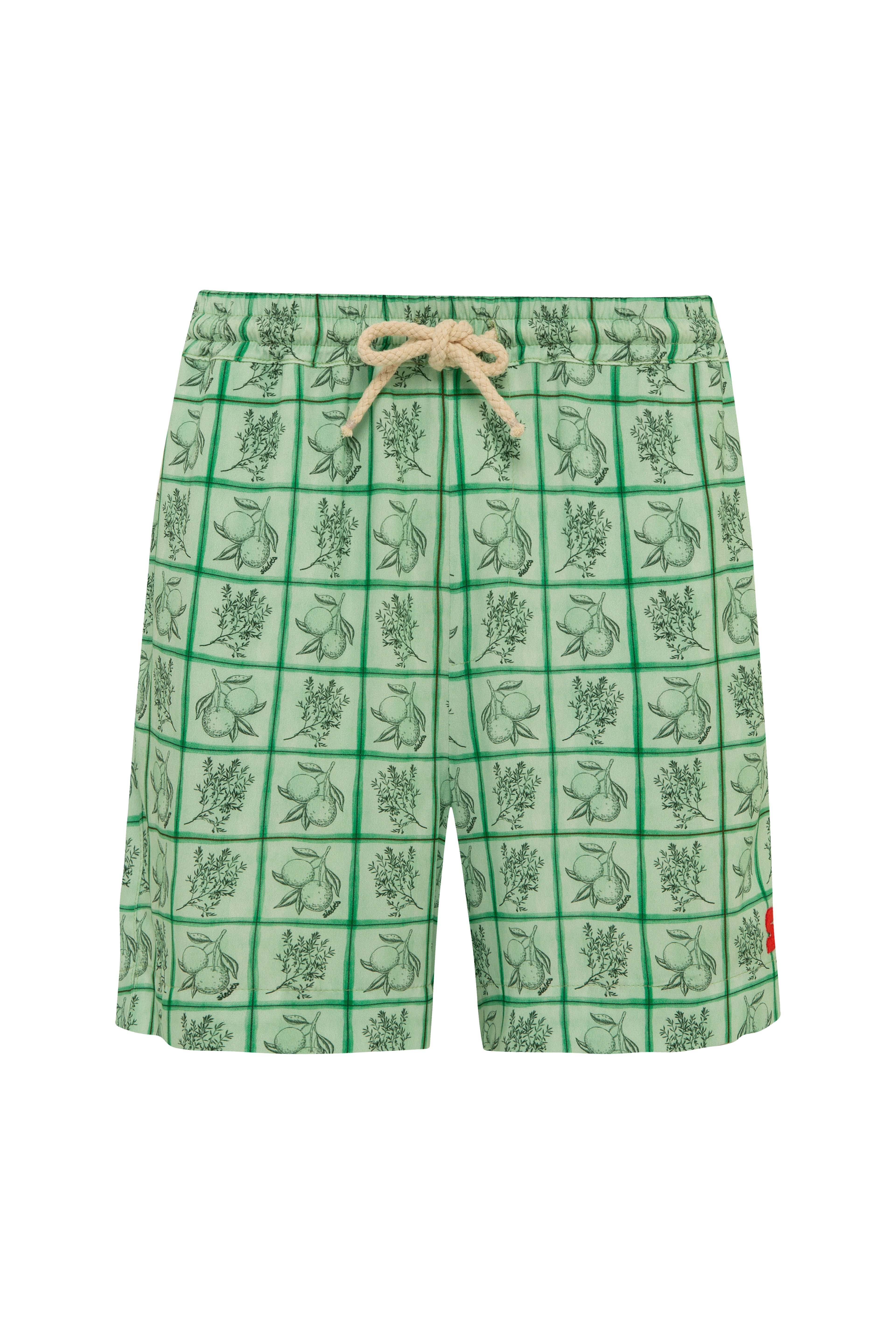 BLAKE - Straight-leg printed drawstring shorts