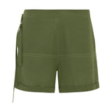 CASE - Mid-length cuffed shorts with tie closure
