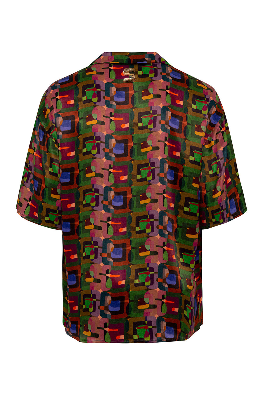 COLTON - Resort collar short sleeve printed shirt
