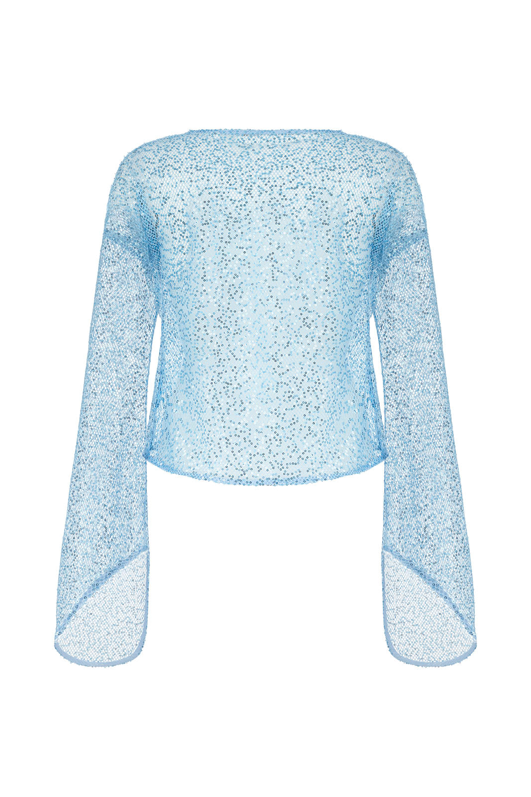 CALLI - Sequined fishnet top