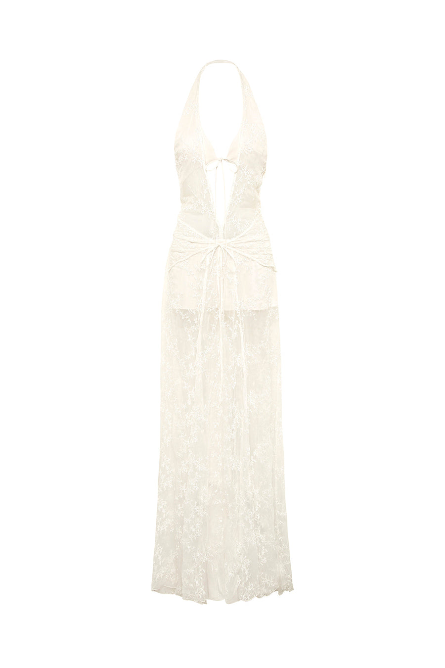 DERIN - Embroidered lace maxi dress