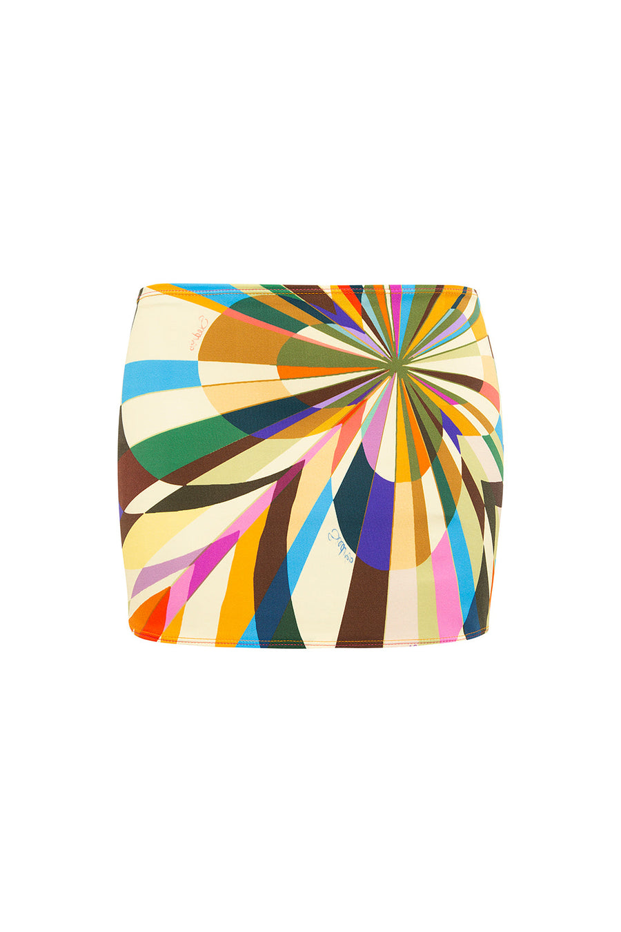 GUS - Flower kaleidoscope jersey mini skirt