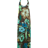 JENA - Floral printed halterneck midi dress