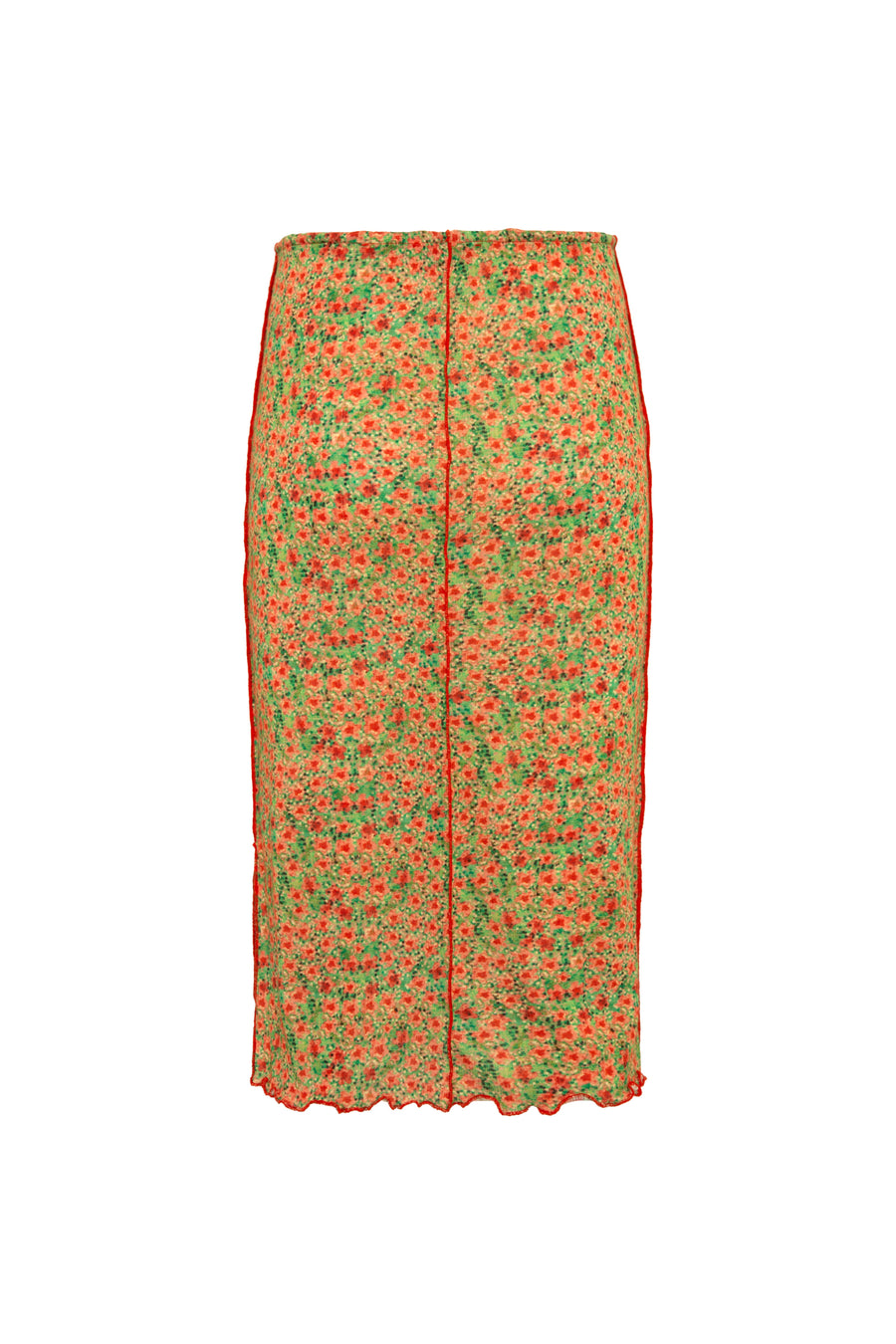 JOA - Floral printed low-waist knit skirt
