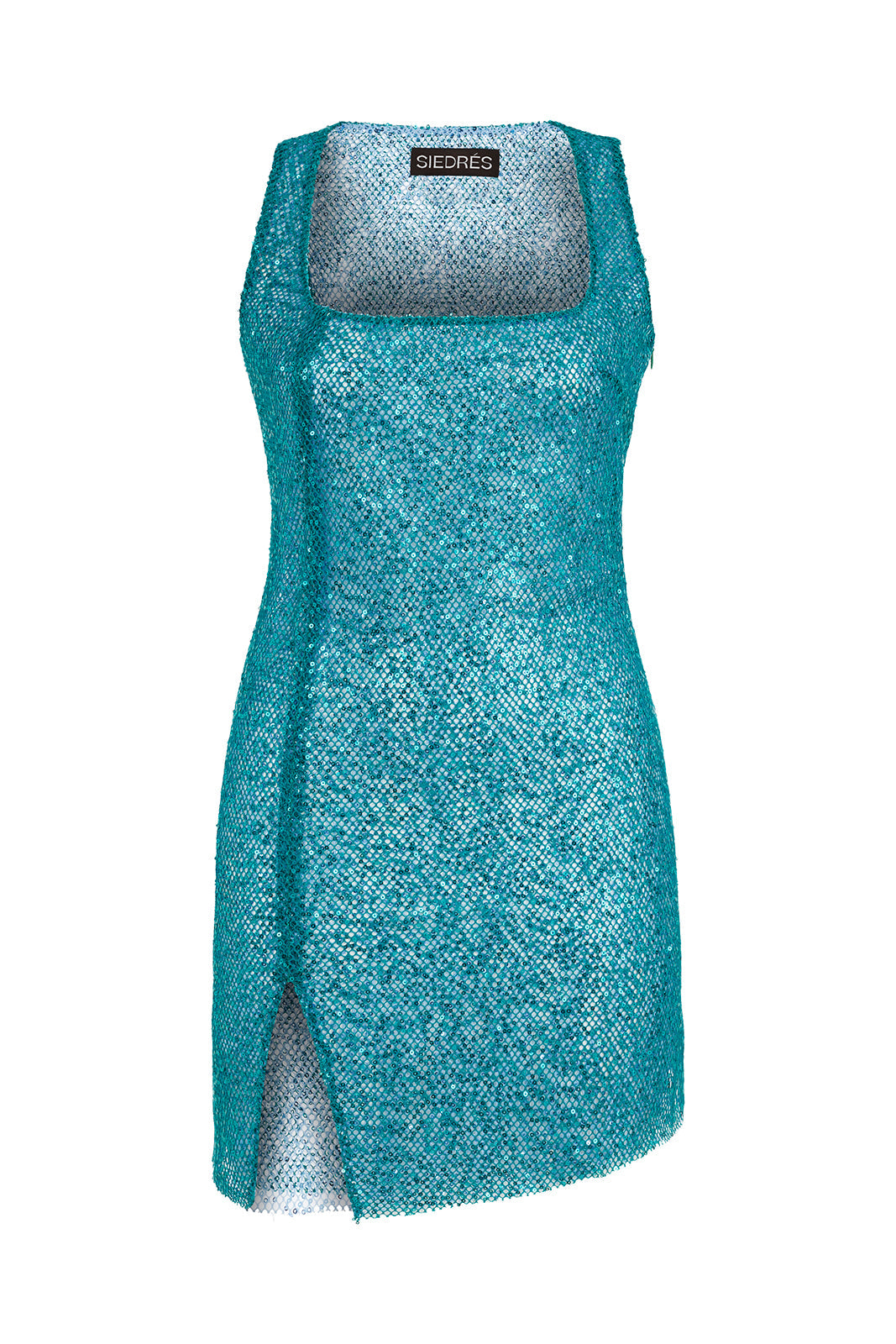 JILL - Sequinned fishnet mini dress