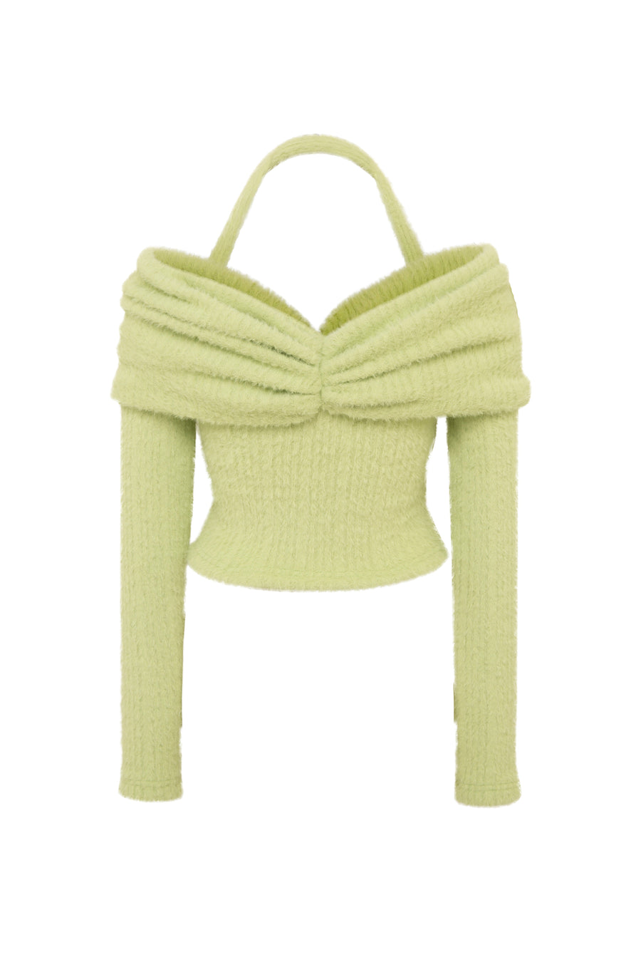 LEDI - Off-the-shoulder ruched knit top