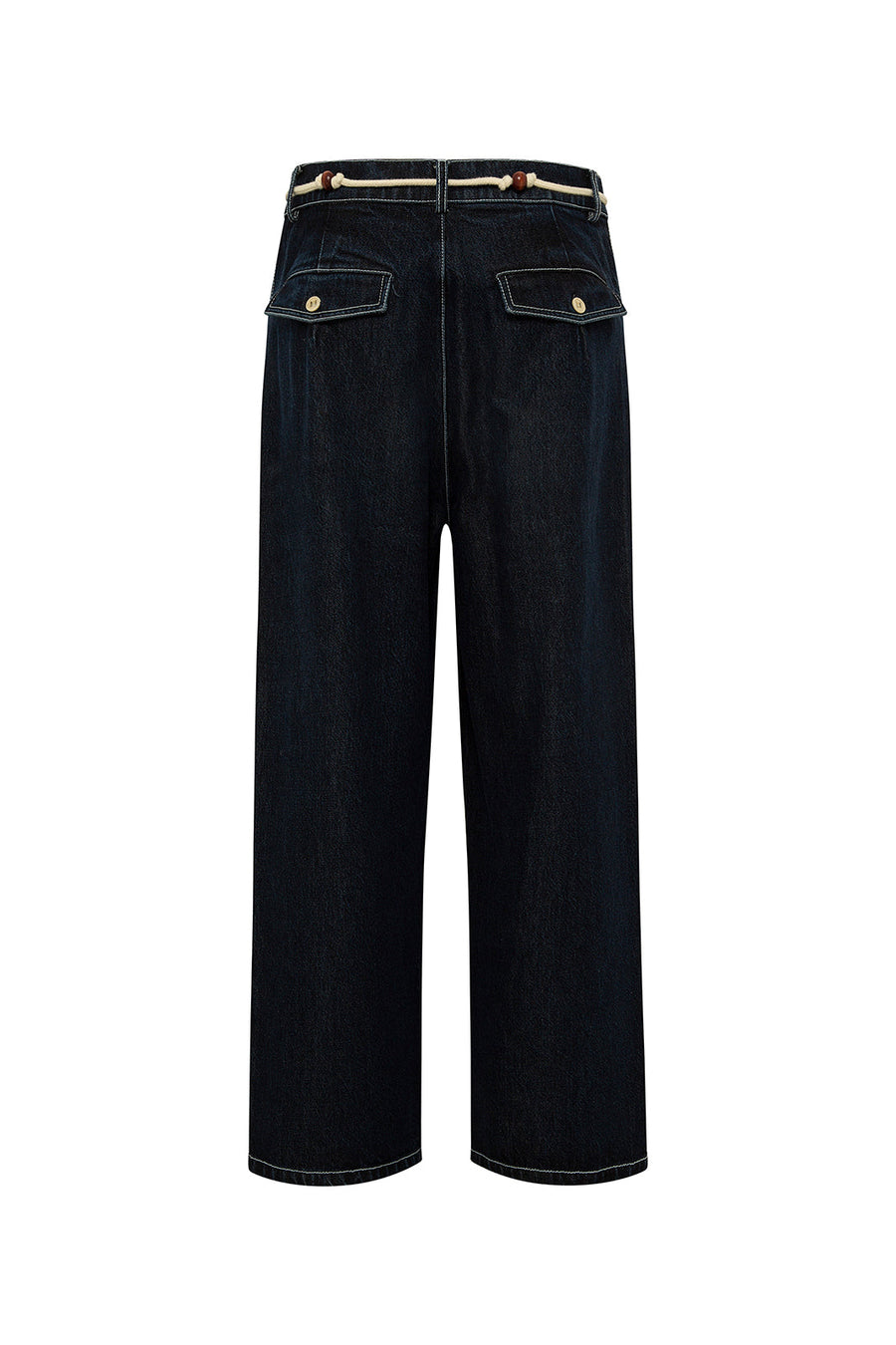 LEVI - Straight leg ankle length jeans with belt