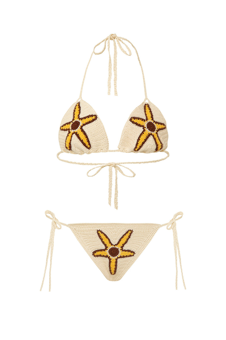 LINA - Crochet triangle bikini top