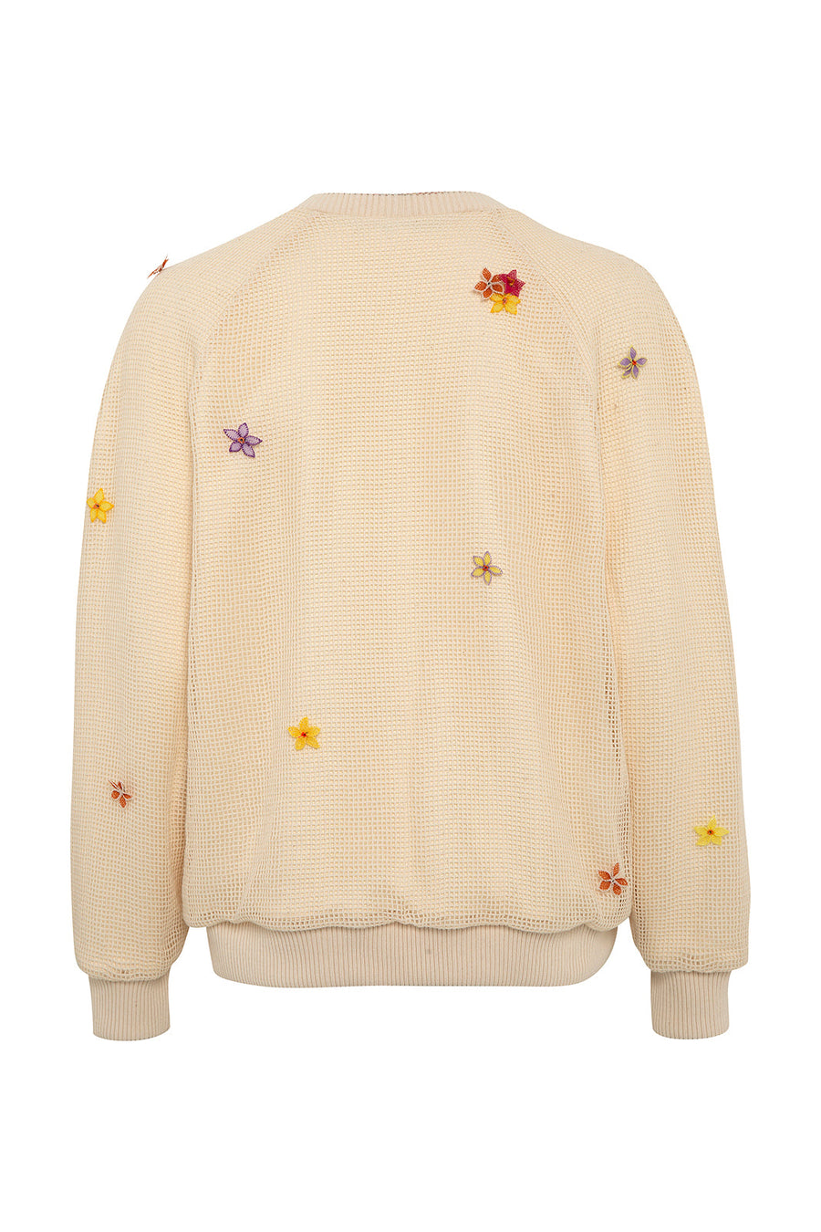 MARC - Crewneck sweatshirt with crocheted flowers