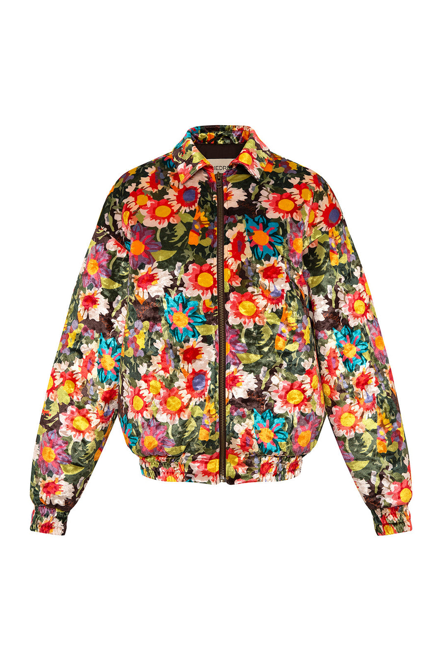 RES -  Quilted floral velvet jacket