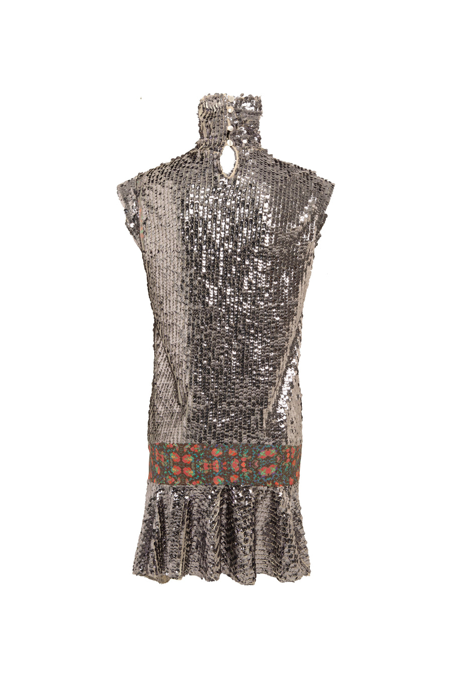 SABRINA - Ruffle detailed sequined mini dress