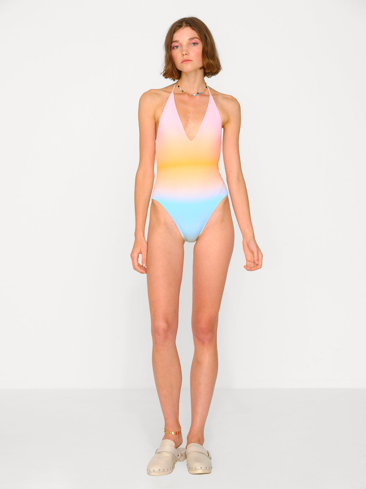 JAMI - Rainbow v-neck swimsuit