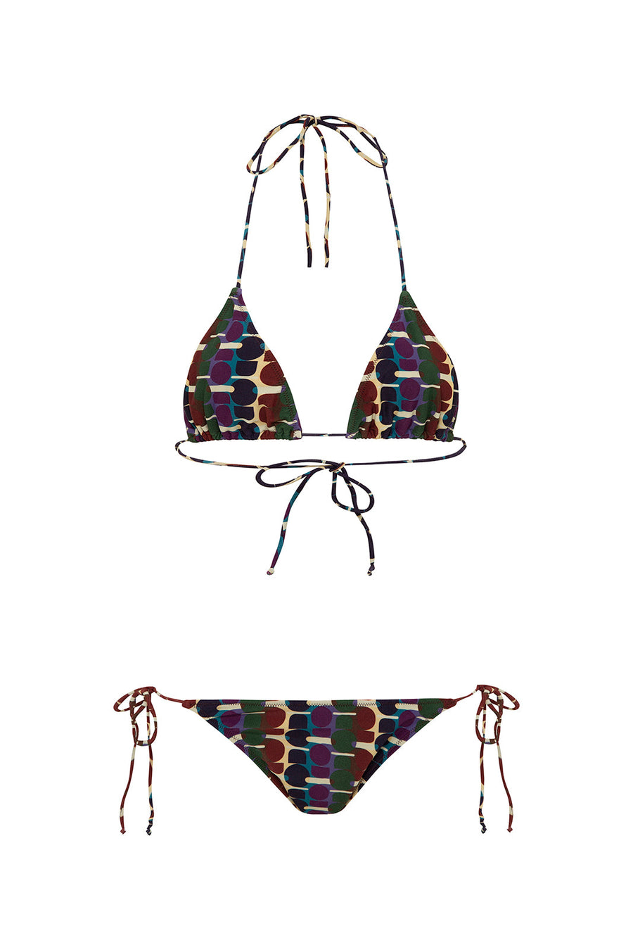 LOLA - Logo printed triangle bikini top