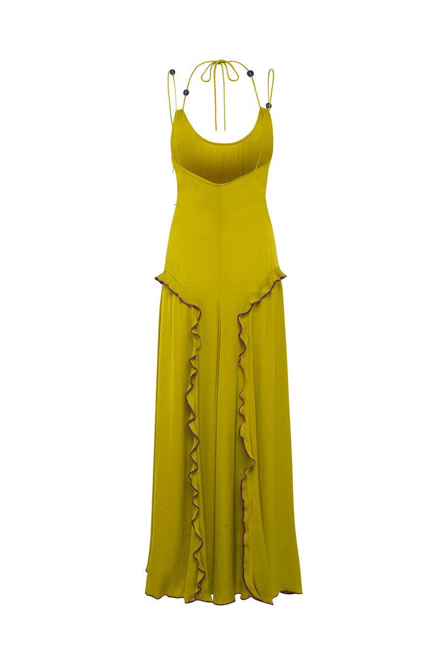 VIOLA - Flowy maxi dress with frills