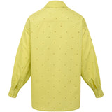 SENIA - Green studded shirt