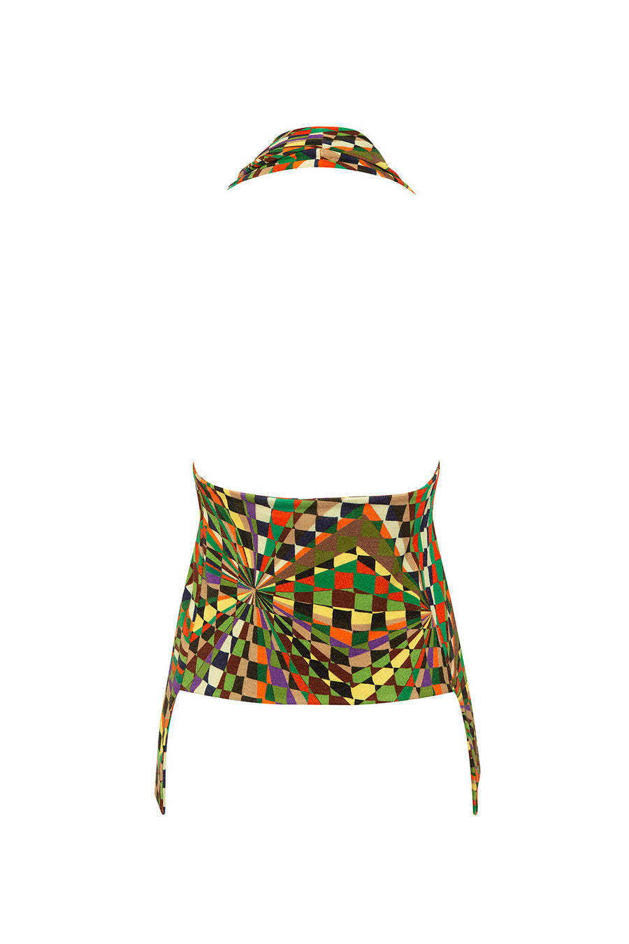 DYLAN - Kaleidoscope printed knit halter vest