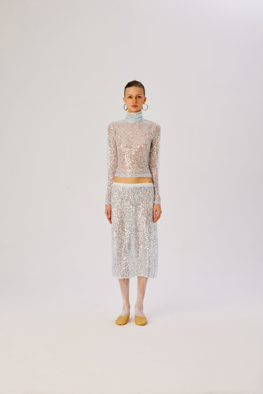 CODY - Sequin turtle neck top