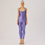 NETI - Sequin halter neck jumpsuit