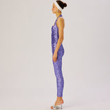 NETI - Sequin halter neck jumpsuit