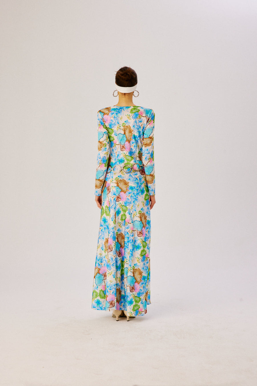 SENTY - Floral printed cowl neck maxi dress