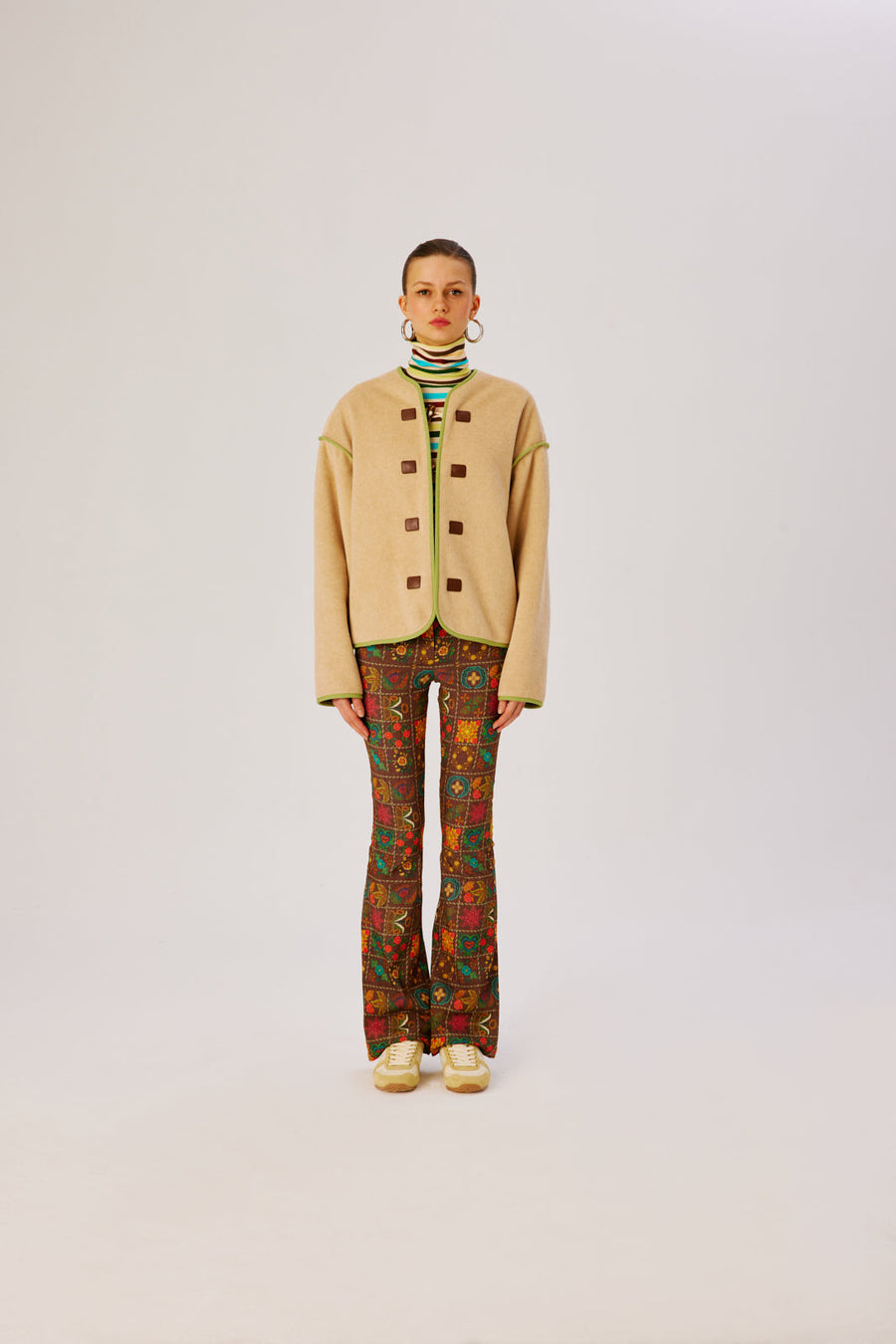 INA - Double-faced jacket with contrast piping